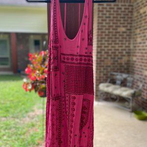 Free People Pink Embellished Dress Medium (M)